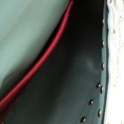 مملوكة مسبقًا Valentino Morning Dew Quilted Coated Fabric Small Rockstud Spike Chain Shoulder Bag