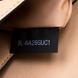 Pre Owned Valentino Camel Rose/Al Campione Smooth Leather Stud Stitching Panther Top Handle Bag