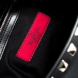 Pre Owned Valentino Black Leather Rockstud Tote