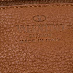 Pre Owned Valentino Light Cuir Leather Rockstud Trapeze Tote