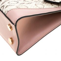 Pre Owned Valentino Dusty Rose/Roccia Ayers Leather Top Handle Bag