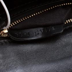 Pre Owned Valentino Black Leather Small Glam Lock Chain Shoulder Bag