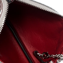 Pre Owned Valentino Silver Leather Rockstud Spike Key Case