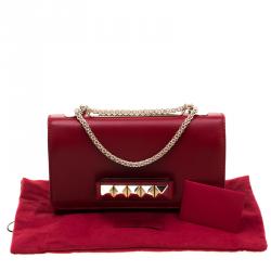 Pre Owned Valentino Rosso V. Leather Va Va Voom Chain Shoulder Bag