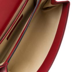 Pre Owned Valentino Rosso V. Leather Va Va Voom Chain Shoulder Bag