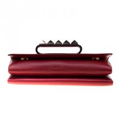 Pre Owned Valentino Rosso V. Leather Va Va Voom Chain Shoulder Bag