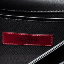 Pre Owned Valentino Black Leather Va Va Voom Chain Shoulder Bag