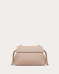 Pre Owned Valentino Poudre Grainy Leather VRING Chain Crossbody Bag
