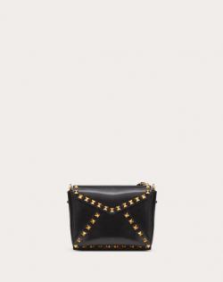Pre Owned Valentino Black Smooth Leather Small Rockstud Hype Shoulder Bag