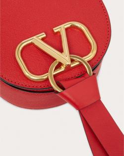 Pre Owned Valentino Rouge Pur Leather Small VRING Crossbody Bag