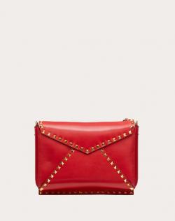 Pre Owned Valentino Rouge Pur Smooth Leather Rockstud Hype Shoulder Bag