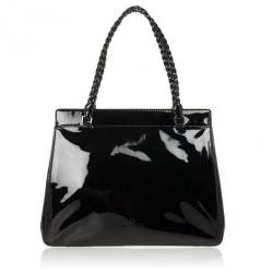 Pre Owned Valentino Demetra Black Patent Leather bag
