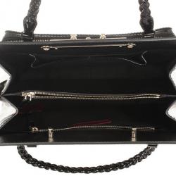 Pre Owned Valentino Demetra Black Patent Leather bag