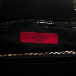 Pre Owned Valentino Demetra Black Patent Leather bag