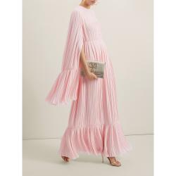 Pre Owned Valentino Garavani Metallic Silver V-Logo Clutch