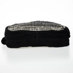 Pre Owned Valentino Nuage Bow Black Hobo with Crystal Bag