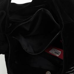 Pre Owned Valentino Nuage Bow Black Hobo with Crystal Bag