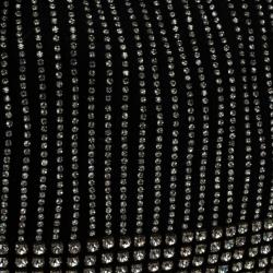 Pre Owned Valentino Nuage Bow Black Hobo with Crystal Bag