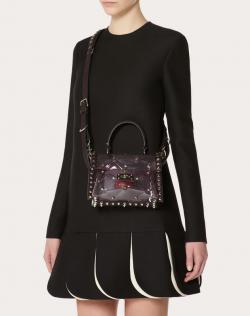Pre Owned Valentino Colored Polymer and Leather Mini Candystud Top Handle Bag