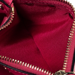 مملوكة مسبقًا محفظة فالنتينو ثنائية الطية مرصعة جلد وردي