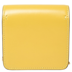 م ملوكة مسبقًا Valentino Yellow Leather VSLING Chain Compact Wallet