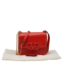 مملوكة مسبقًا Valentino Orange Leather Small VSling Shoulder Bag