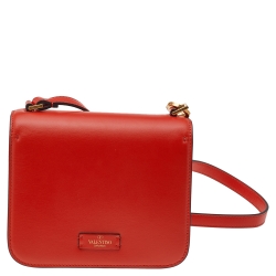 مملوكة مسبقًا Valentino Orange Leather Small VSling Shoulder Bag