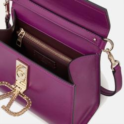 مملوكة مسبقًا Valentino Purple Leather VSling Small Top Handle Bag