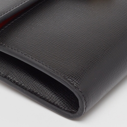 Pre Owned Valentino Black Leather Alcove Rockstud Wallet on Chain