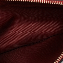 Pre Owned Valentino Burgundy Leather Rockstud Wallet on Chain