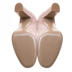 Pre Owned Valentino Beige Suede Tan Go Pumps Size 39