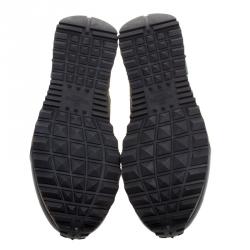 Pre Owned Valentino Multicolor Camo Butterfly Printed Rockrunner Sneakers Size 39