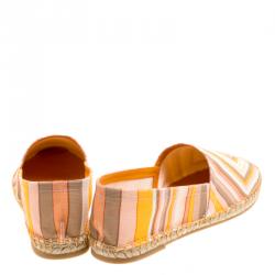 Pre Owned Valentino Multicolor Canvas Native Couture 1975 Print Espadrilles Size 39