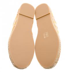 Pre Owned Valentino Multicolor Canvas Native Couture 1975 Print Espadrilles Size 39