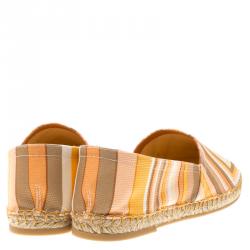 Pre Owned Valentino Multicolor Canvas Native Couture 1975 Print Espadrilles Size 38