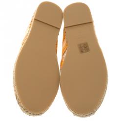 Pre Owned Valentino Multicolor Canvas Native Couture 1975 Print Espadrilles Size 38