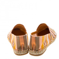 Pre Owned Valentino Multicolor Canvas Native Couture 1975 Print Espadrilles Size 37