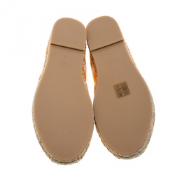 Pre Owned Valentino Multicolor Canvas Native Couture 1975 Print Espadrilles Size 37