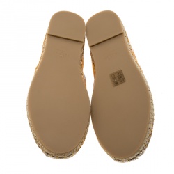 Pre Owned Valentino Multicolor Canvas Native Couture 1975 Print Espadrilles Size 39