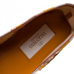 Pre Owned Valentino Multicolor Canvas Native Couture 1975 Print Espadrilles Size 39