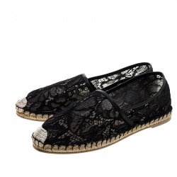 Pre Owned حذاء فالينتينو وردي دانتيل اسبادريه مقاس 38