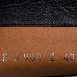 Pre Owned Valentino Multicolor Striped Leather Knee Boots Size 40