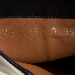 Pre Owned Valentino Black Leather Mid Calf Pointed Toe Boots Size 39