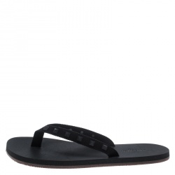 Pre Owned Valentino Black Rockstud Fabric Thong Sandals Size 39