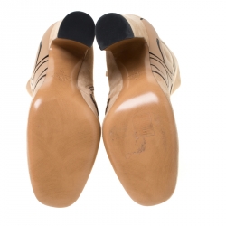 Pre Owned Valentino Beige Suede Panther Ankle Boots Size 40