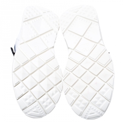 Pre Owned Valentino Multicolor Mesh And Leather VLTN Heroes Velcro Strap Sneakers Size 37