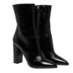 مملوكة مسبقًا Valentino Black Patent Leather Ankle Boots Size 41
