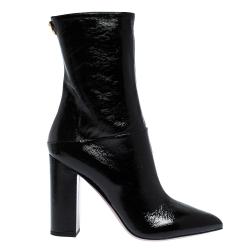 مملوكة مسبقًا Valentino Black Patent Leather Ankle Boots Size 41