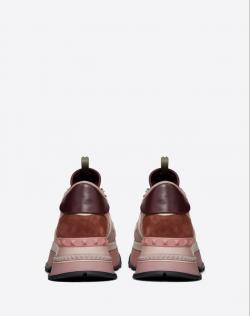 Pre Owned Valentino Multicolor Fabric and Leather Camouflage Rockrunner.Up Platform Sneakers Size 40