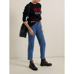 Pre Owned بوت فالنتينو غارافاني كومبات أسود شعار حرف  V مقاس إيطالي 40